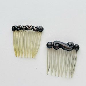 Vintage sterling hair comb accessory Peinetta